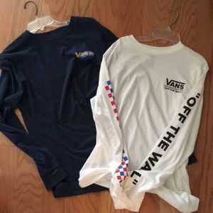 Two Vans long sleeved shirts